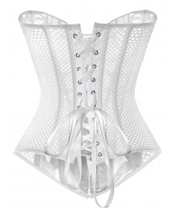 Sextoys, sexshop, loveshop, lingerie sexy : Bustiers et Corsets : Corset bustier Sexy blanc taille M