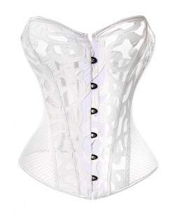 Sextoys, sexshop, loveshop, lingerie sexy : Lingerie sexy grande taille : Corset bustier Sexy blanc taille XL