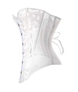 Sextoys, sexshop, loveshop, lingerie sexy : Lingerie sexy grande taille : Corset bustier Sexy blanc taille XL