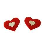 Sextoys, sexshop, loveshop, lingerie sexy : Nippies Cache Seins : Nippies Cœur rouge velours
