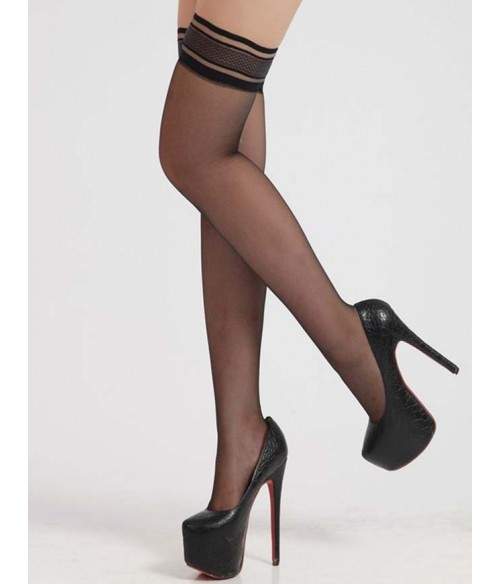 Sextoys, sexshop, loveshop, lingerie sexy : Bas & Collants : Sexy Bas Voile Noir