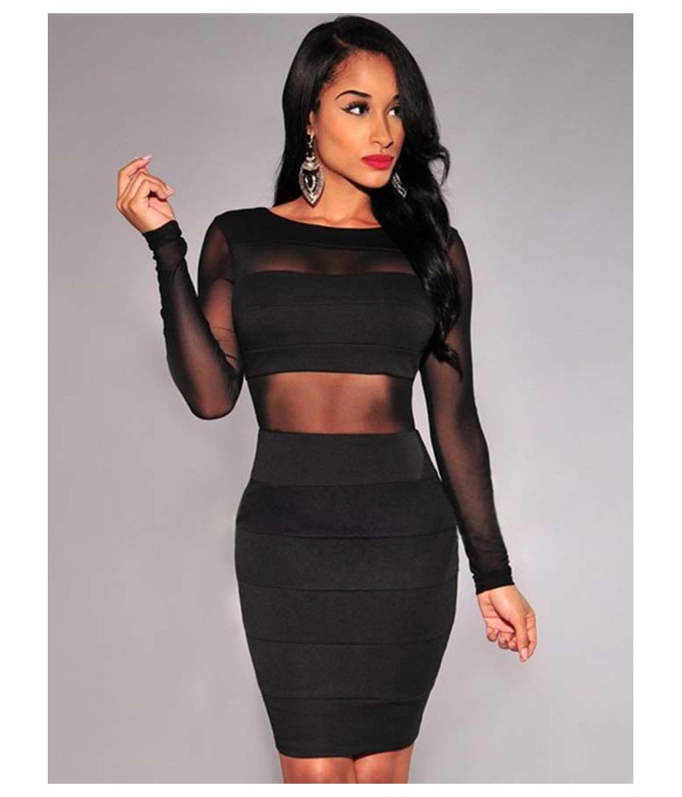 robe sexy moulante semi transparente L Discount pas cher ...