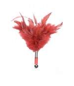 Sextoys, sexshop, loveshop, lingerie sexy : Caresses et Masques : Plumeau Rouge en plume pour de douces caresses