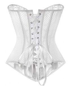 Sextoys, sexshop, loveshop, lingerie sexy : Lingerie sexy grande taille : Corset bustier Sexy blanc taille XXL