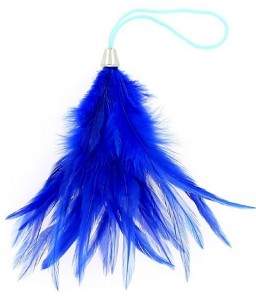 Sextoys, sexshop, loveshop, lingerie sexy : Caresses et Masques : Bracelet Plume bleu Pour Caresses