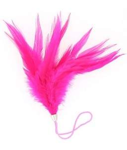 Sextoys, sexshop, loveshop, lingerie sexy : Caresses et Masques : Bracelet Plume fuchia Pour Caresses