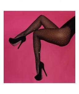 Sextoys, sexshop, loveshop, lingerie sexy : Bas & Collants : Sexy collant résille avec strass Noir