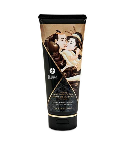 Sextoys, sexshop, loveshop, lingerie sexy : Huiles de Massage et bougies : Shunga Crème de Massage délectable douceur chocolat