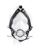 Cagoule Harnais Avec Anneau Pour la Bouche en Cuir 64014