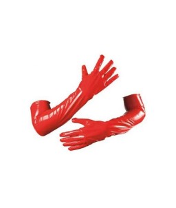 Sextoys, sexshop, loveshop, lingerie sexy : gants sexy : Gants vinyle Rouge Long