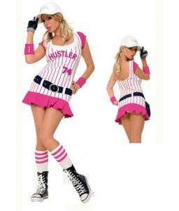 Sextoys, sexshop, loveshop, lingerie sexy : Deguisement Femme sexy : Costume Sexy BaseBall Girl Rose