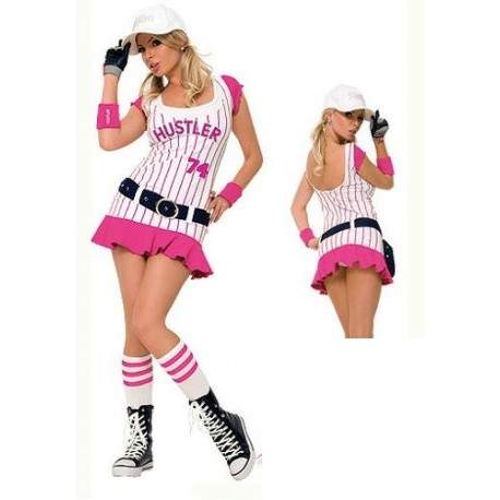 Sextoys, sexshop, loveshop, lingerie sexy : Deguisement Femme sexy : Costume Sexy BaseBall Girl Rose