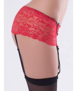 Sextoys, sexshop, loveshop, lingerie sexy : Porte jarretelles : Sexy Porte-jarretelles rouge dentelle M