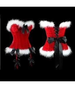 Sextoys, sexshop, loveshop, lingerie sexy : Deguisement noel sexy : Corset sexy mère noël  XL