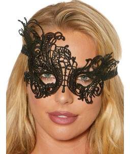 Sextoys, sexshop, loveshop, lingerie sexy : Accessoires Soirée Coquine : Masque Sexy Noir en Dentelle Masquerade