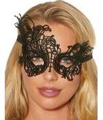 Sextoys, sexshop, loveshop, lingerie sexy : Accessoires Soirée Coquine : Masque Sexy Noir en Dentelle Masquerade