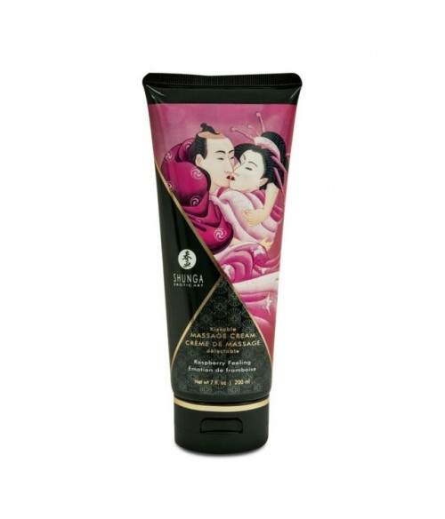 Sextoys, sexshop, loveshop, lingerie sexy : Huiles de Massage et bougies : Shunga Crème de Massage délectable framboise