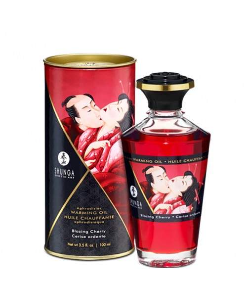 Sextoys, sexshop, loveshop, lingerie sexy : Huiles de Massage et bougies : Shunga Huile Aphrodisiaque Baisers Intimes -cerise...