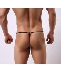 Sextoys, sexshop, loveshop, lingerie sexy : Boxers & Strings : String resille noir TU