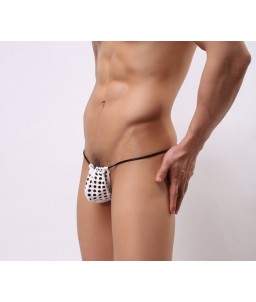 Sextoys, sexshop, loveshop, lingerie sexy : Boxers & Strings : String resille blanc TU