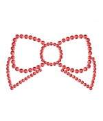 Sextoys, sexshop, loveshop, lingerie sexy : Nippies Cache Seins : Nippies Cache tétons en faux diamants Noeud Papillon ROUGE