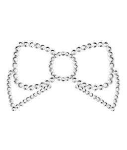 Sextoys, sexshop, loveshop, lingerie sexy : Nippies Cache Seins : Nippies Cache tétons en faux diamants Noeud Papillon Argent