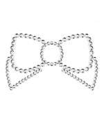 Sextoys, sexshop, loveshop, lingerie sexy : Nippies Cache Seins : Nippies Cache tétons en faux diamants Noeud Papillon Argent