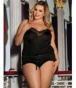 Sextoys, sexshop, loveshop, lingerie sexy : Lingerie sexy grande taille : Ensemble combi short sexy