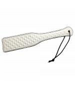Sextoys, sexshop, loveshop, lingerie sexy : Tapettes et Fouets : Tapette Cuir blanche a relief pour fessé