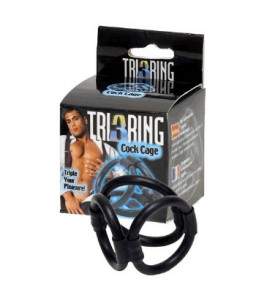 Sextoys, sexshop, loveshop, lingerie sexy : Anneaux Vibrants & Cockring : CockRing Triple Cage Anneaux Péniens