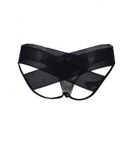 Sextoys, sexshop, loveshop, lingerie sexy : Lingerie sexy ouverte : Sexy String ouvert noir