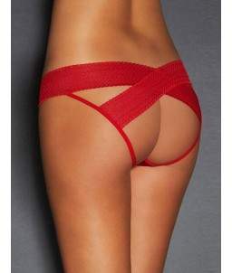 Sextoys, sexshop, loveshop, lingerie sexy : Lingerie sexy ouverte : Sexy String ouvert rouge