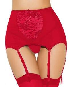 Sextoys, sexshop, loveshop, lingerie sexy : Lingerie sexy grande taille : Porte-jarretelles sexy rouge XL