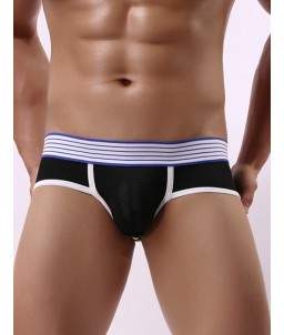 Sextoys, sexshop, loveshop, lingerie sexy : Boxers & Strings : Boxer ouvert sexy noir et bleu XL