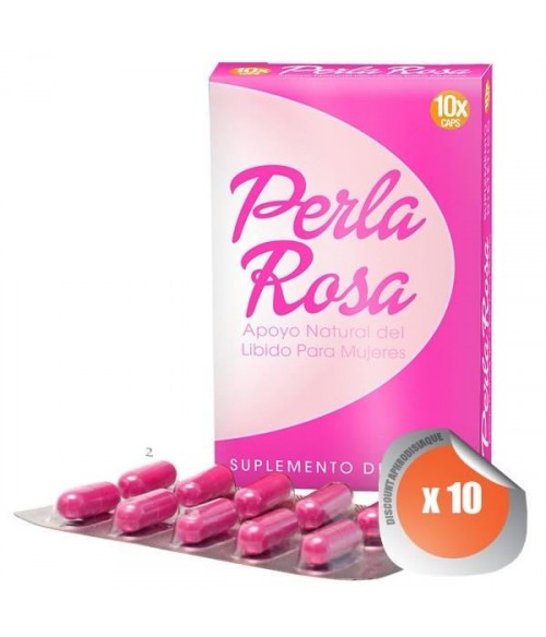Sextoys, sexshop, loveshop, lingerie sexy : Aphrodisiaques : Aphrodisiaque Femme Perla Rosa x10