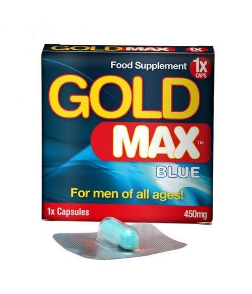 Sextoys, sexshop, loveshop, lingerie sexy : Aphrodisiaques Hommes : GOLD MAX Blue Aphrodisiaque Pour Homme X1