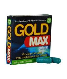 Sextoys, sexshop, loveshop, lingerie sexy : Aphrodisiaques Hommes : GOLD MAX Blue Aphrodisiaque Pour Homme X2