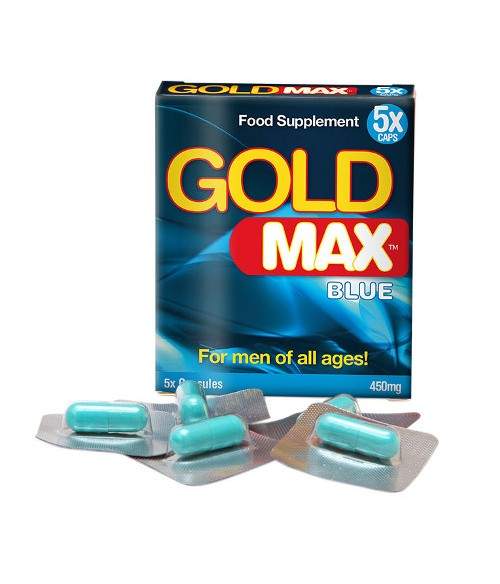 ❤ Aphrodisiaques Hommes - GOLD MAX Blue Aphrodisiaque Pour Homme