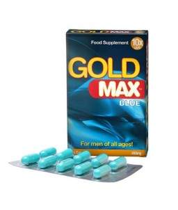 Sextoys, sexshop, loveshop, lingerie sexy : Aphrodisiaques Hommes : GOLD MAX Blue Aphrodisiaque Pour Homme X10