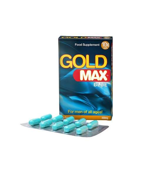 Sextoys, sexshop, loveshop, lingerie sexy : Aphrodisiaques Hommes : GOLD MAX Blue Aphrodisiaque Pour Homme X10