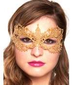 Sextoys, sexshop, loveshop, lingerie sexy : Accessoires Soirée Coquine : Masque doré sexy dentelle X2