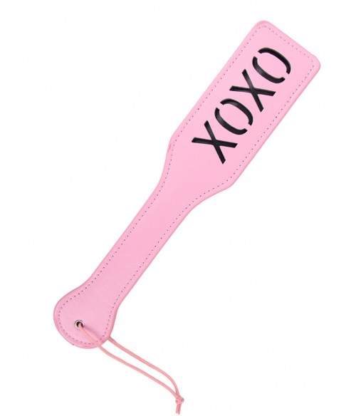 Sextoys, sexshop, loveshop, lingerie sexy : Tapettes et Fouets : Tapette Cuir pour fessé rose XOXO