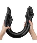 Sextoys, sexshop, loveshop, lingerie sexy : Gode XXL : Double dong fistfucking main noir