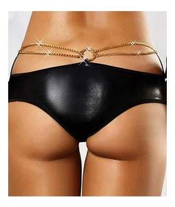 Sextoys, sexshop, loveshop, lingerie sexy : Strings & Boxers : Culotte sexy vinyle noir XL