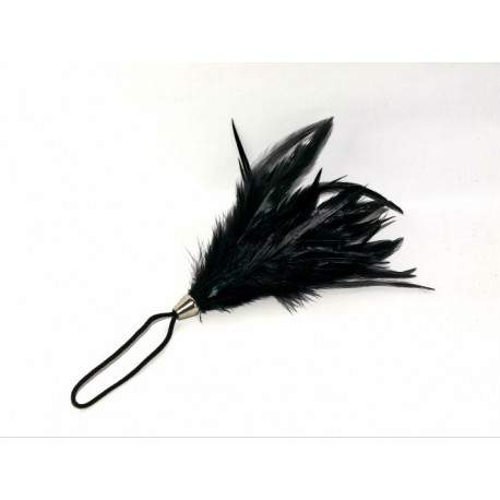 Bracelet Plume Noir Pour Caresses