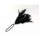 Sextoys, sexshop, loveshop, lingerie sexy : Caresses et Masques : Bracelet Plume Noir Pour Caresses