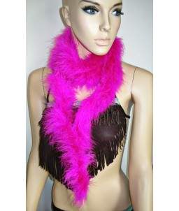 Sextoys, sexshop, loveshop, lingerie sexy : Jarretières et boa : Boa Fuschia En Plumes Véritables