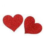 Sextoys, sexshop, loveshop, lingerie sexy : Nippies Cache Seins : Cache tétons sexy coeur rouge pailleté