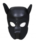 Cagoule de bondage Masque de Chien et Gants avec Crochets