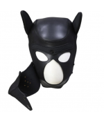 Cagoule de bondage Masque de Chien et Gants avec Crochets